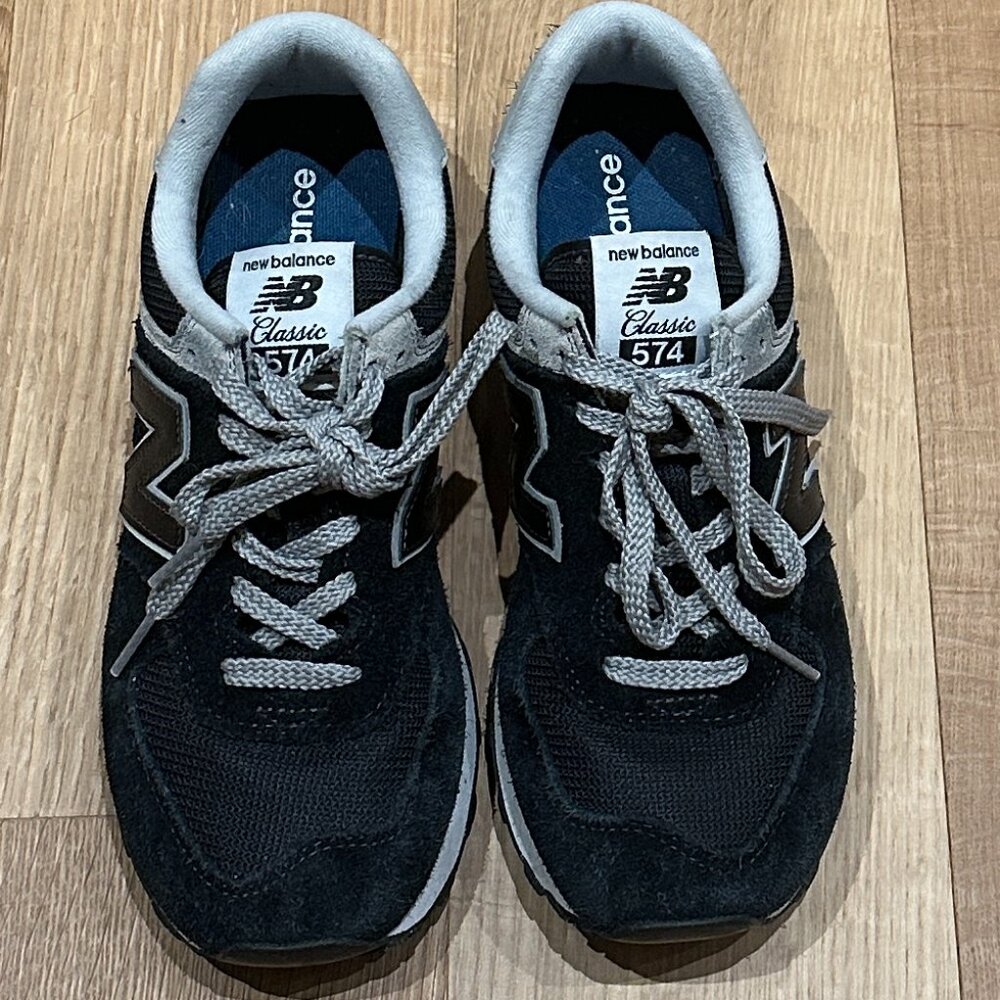 Black Suede New Balance Classic 574 Sz. 8.5 W